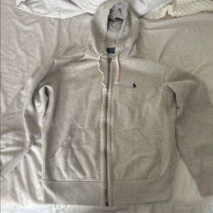 Polo by Ralph Lauren Men's Beige Zip-Up Hoodie